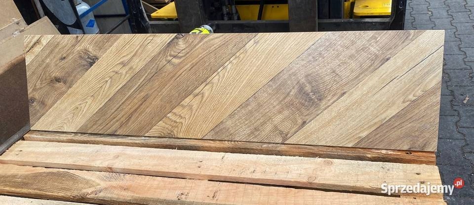 płytka 30x120 klepka chevron jodła New stara decha