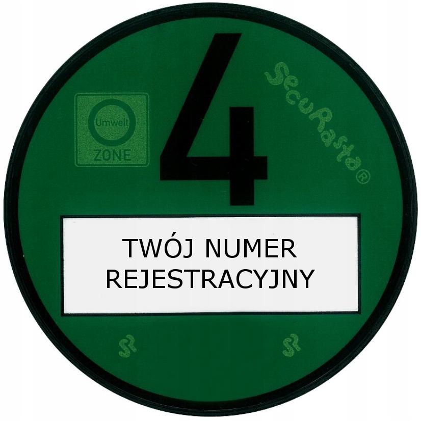 

Umweltzone, ekologia,Niemcy euro 4, plakietka