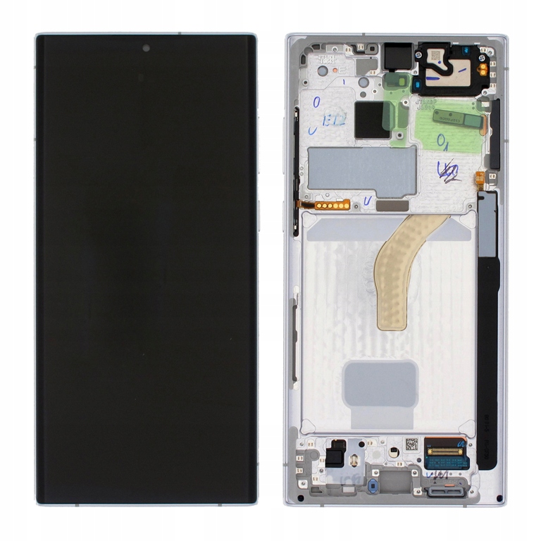 Org LCD displej Samsung S22 Ultra (SM-S908) Biely S Rámčkom