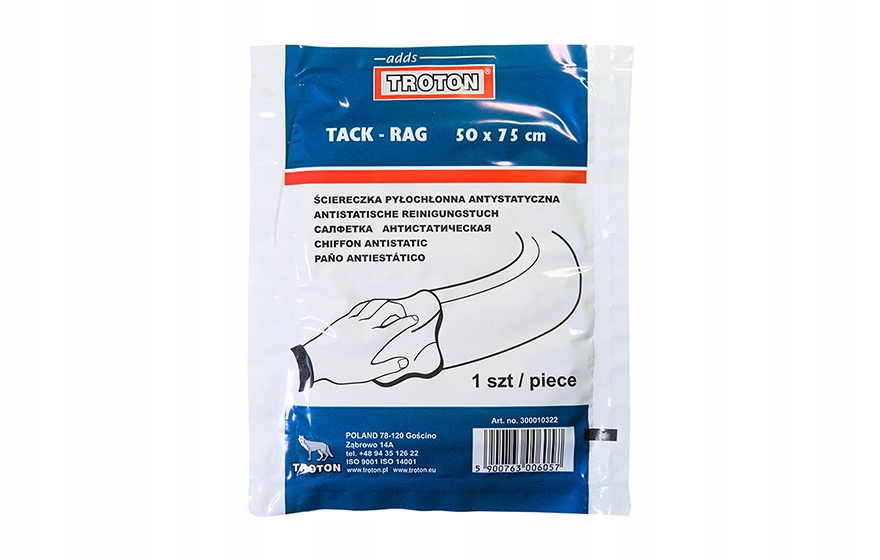 Ściereczka pyłochłonna antystatyczna 50 x 75 cm 1 szt. Troton