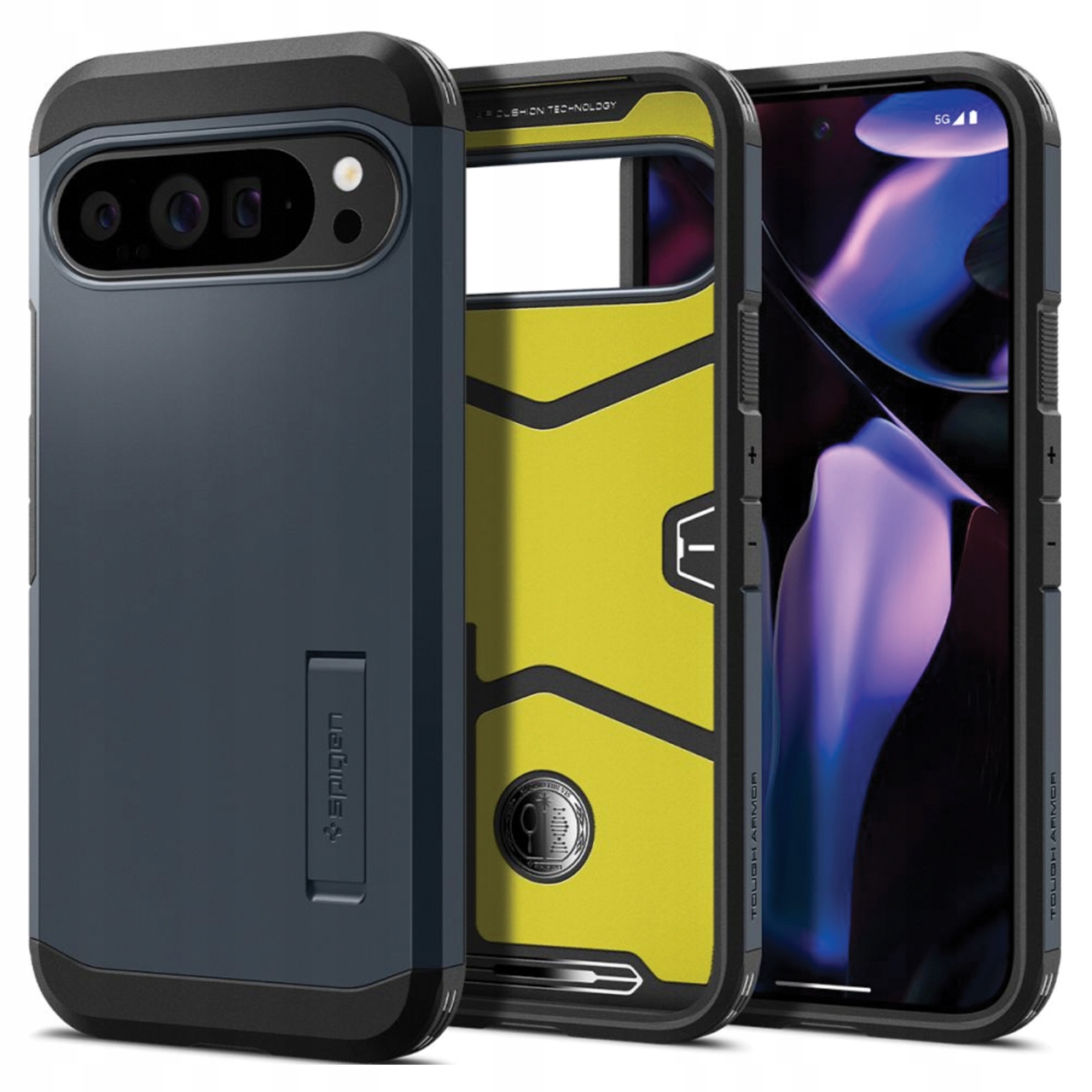 Spigen Tough Armor Pouzdro Google Pixel 9 Pro XL Šedá Metalíza