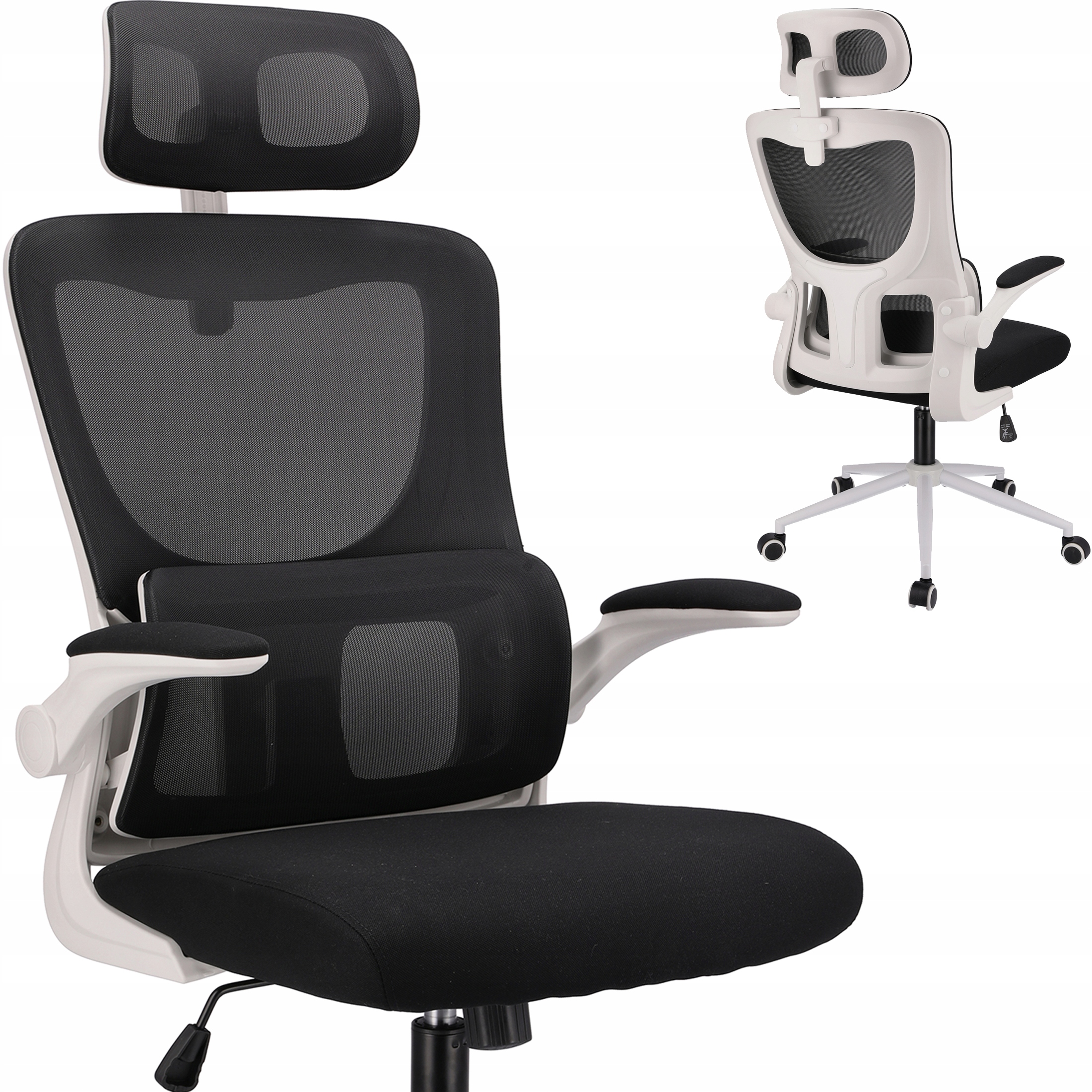 Ergonomická otočná kancelárska stolička Moderná do kancelárie Zeo čierna JUMIhome