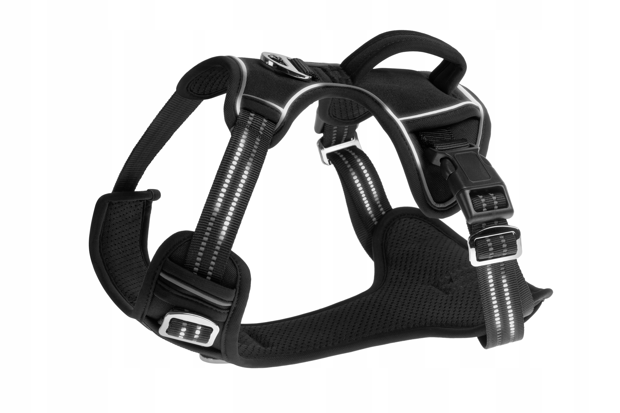 Szelki dla psów czarne,AMSTAFF,HUSKY,L,wygodne