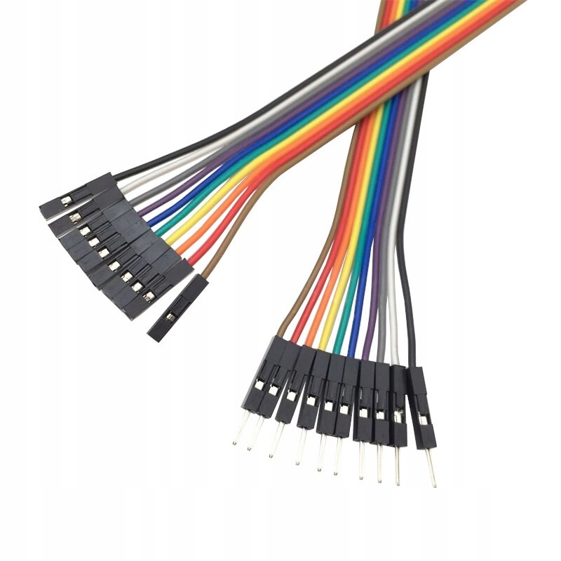 090 Kable połączeniowe męsko-żeńskie 20cm 10szt Stan opakowania oryginalne