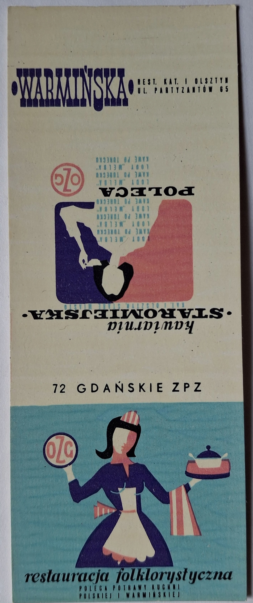 KAWIARNIA STAROMIEJSKA - ETYKIETA KSIĄŻECZKOWA ZPZ 72