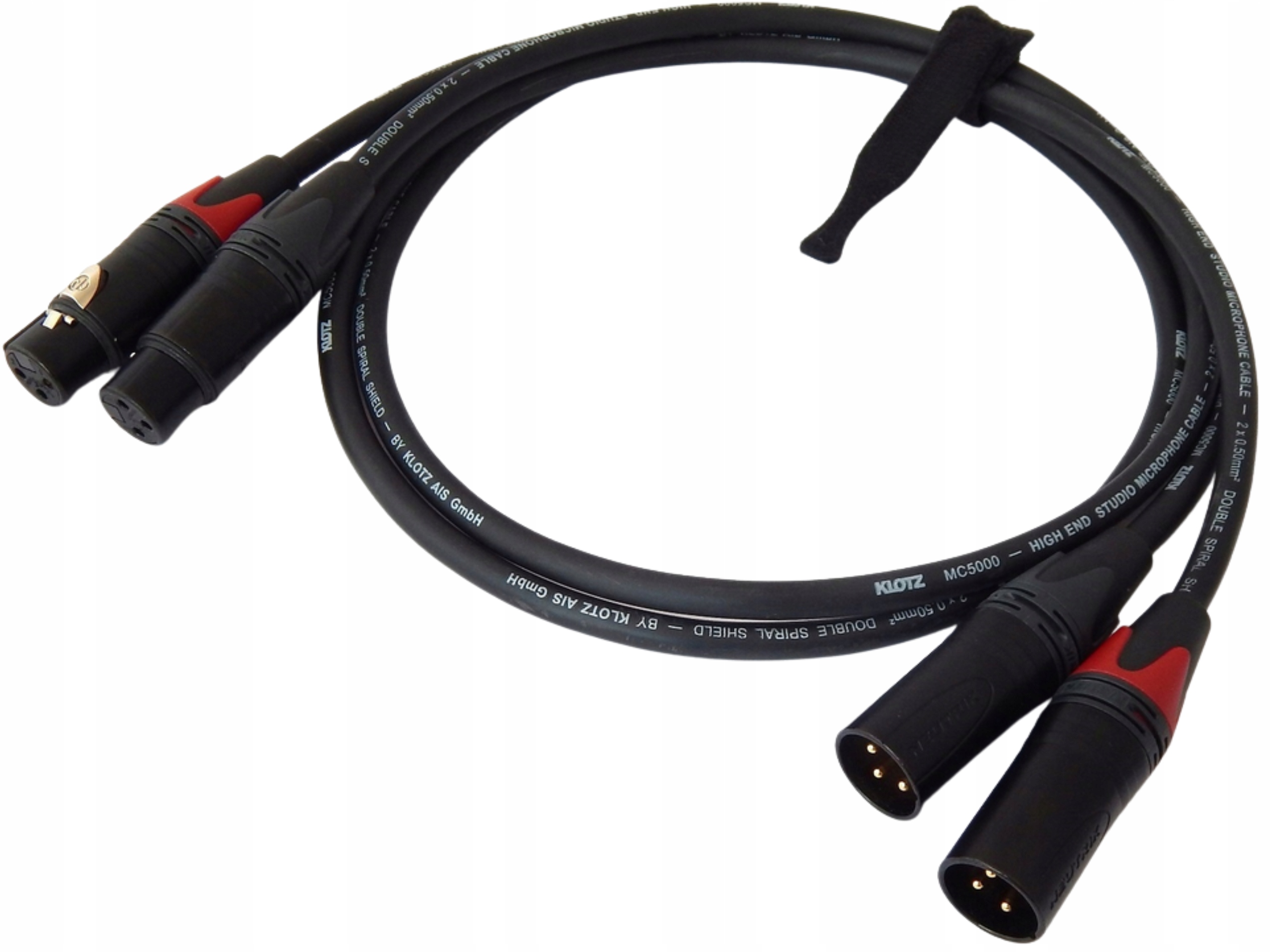 2x Kabel Klotz MC5000 2x Xlr Neutrik Mikrofonní Interkonekt 50 m