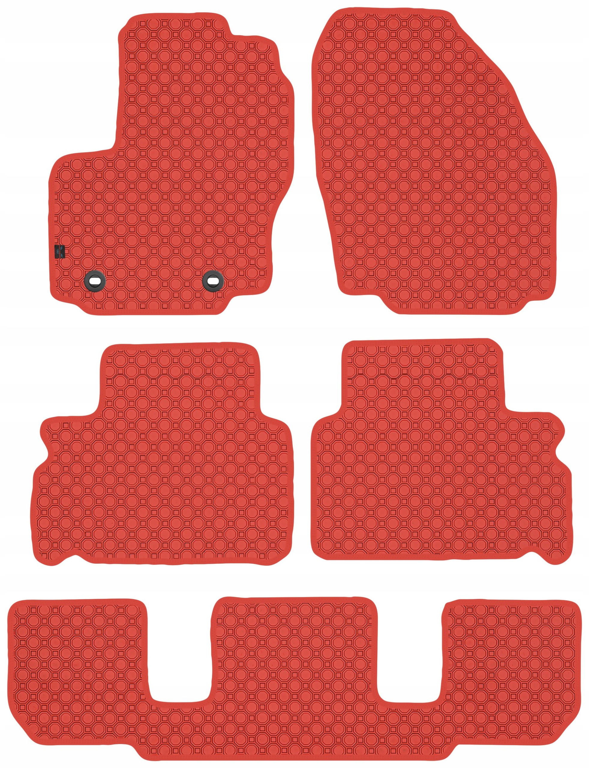 Ford S Max I 7os 2006-2010 Koberce guma Červená