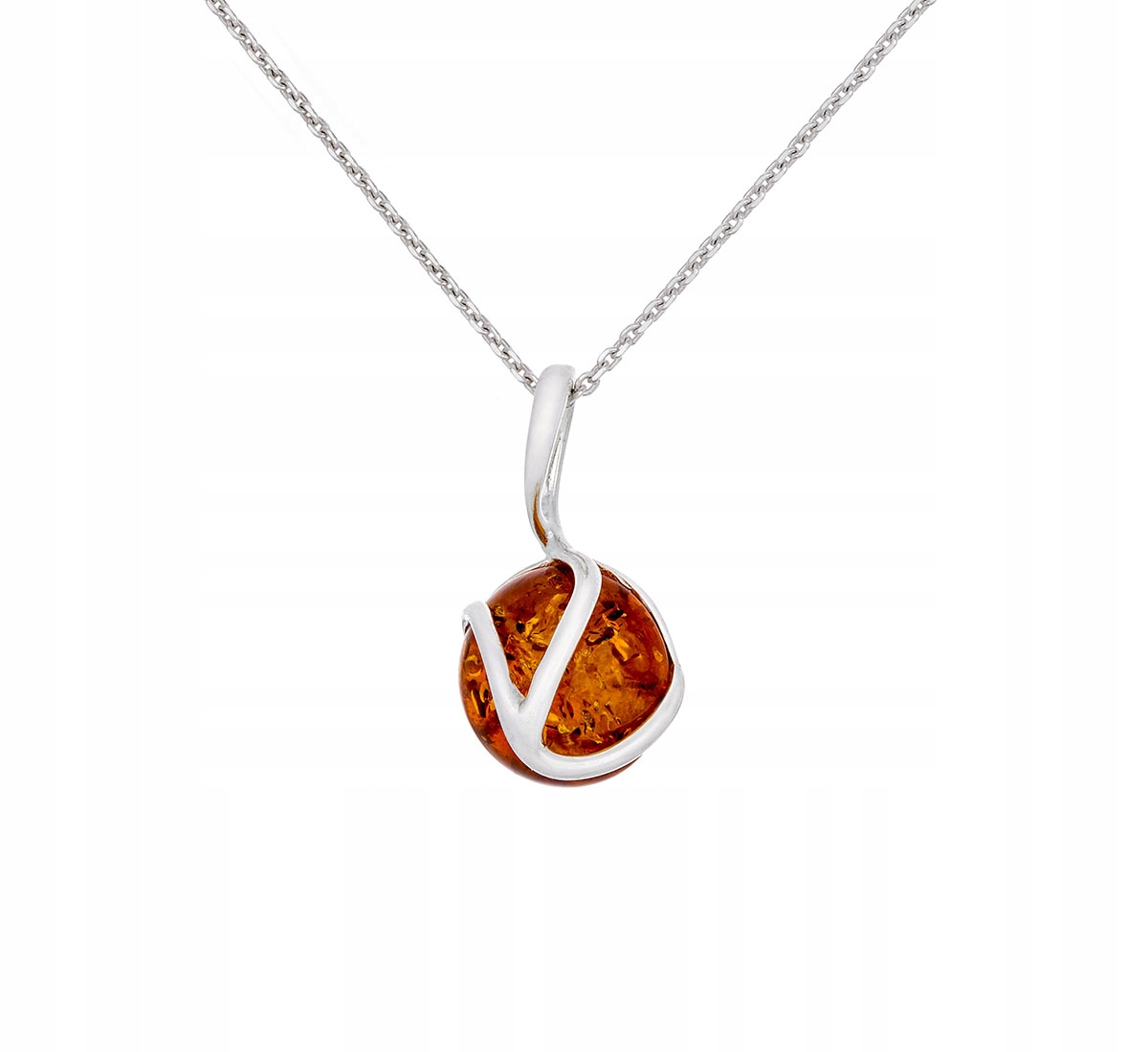 

Srebrny Naszyjnik / Wisiorek AMBER230 z Bursztynem