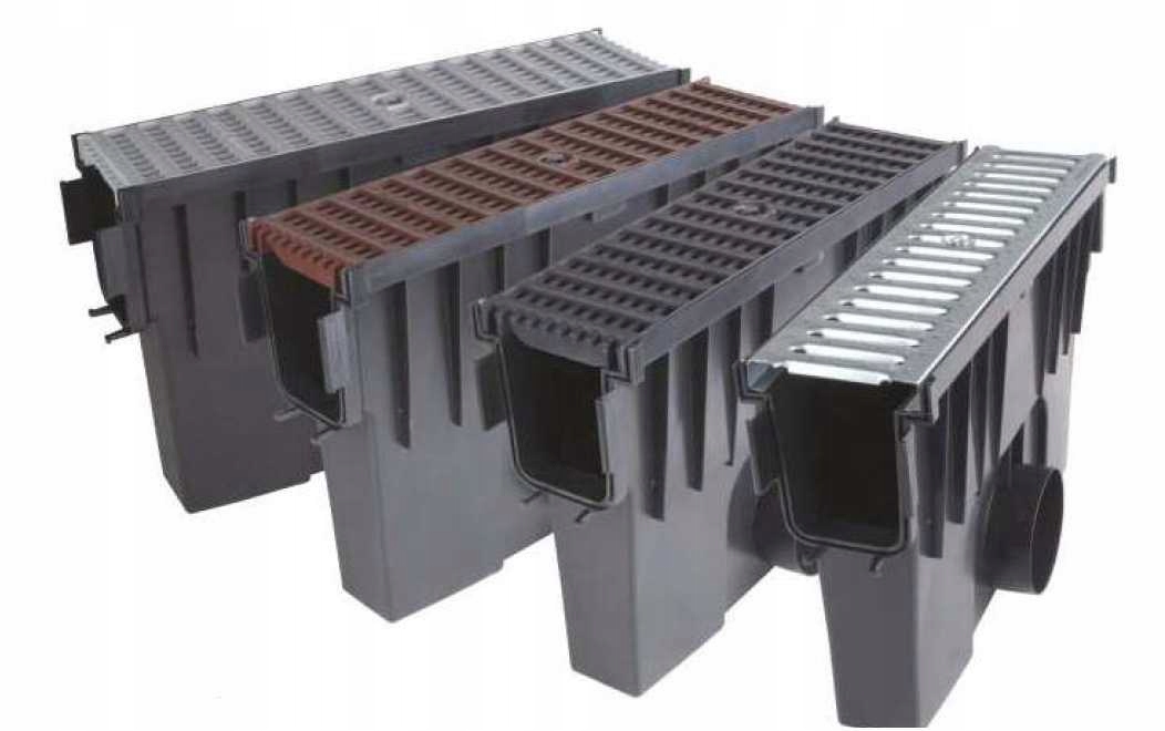 ODWODNIENIE LINIOWE 10cm STUDZIENKA ZBIORCZA KRATA OCYNK Szerokość 0.13 m