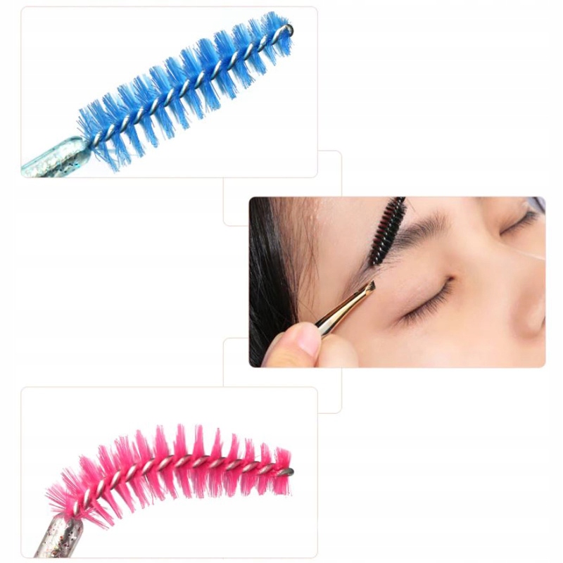 100x Szczoteczka do czesania rzęs brwi spirala Rodzaj szczoteczki