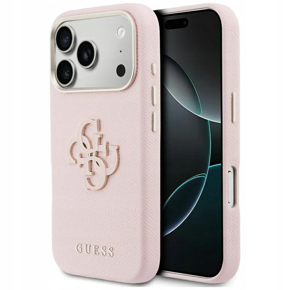 Guess pouzdro pro Iphone 17 Pro GUHCP17L5PS4RGGP (pu Fw Resin Logo) růžové