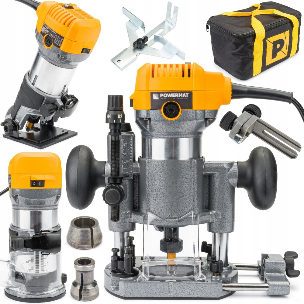 FREZARKA GÓRNOWRZECIONOWA KRAWĘDZIOWA 2000W WYCINARKA 6/8mm TORBA POWERMAT Marka Powermat