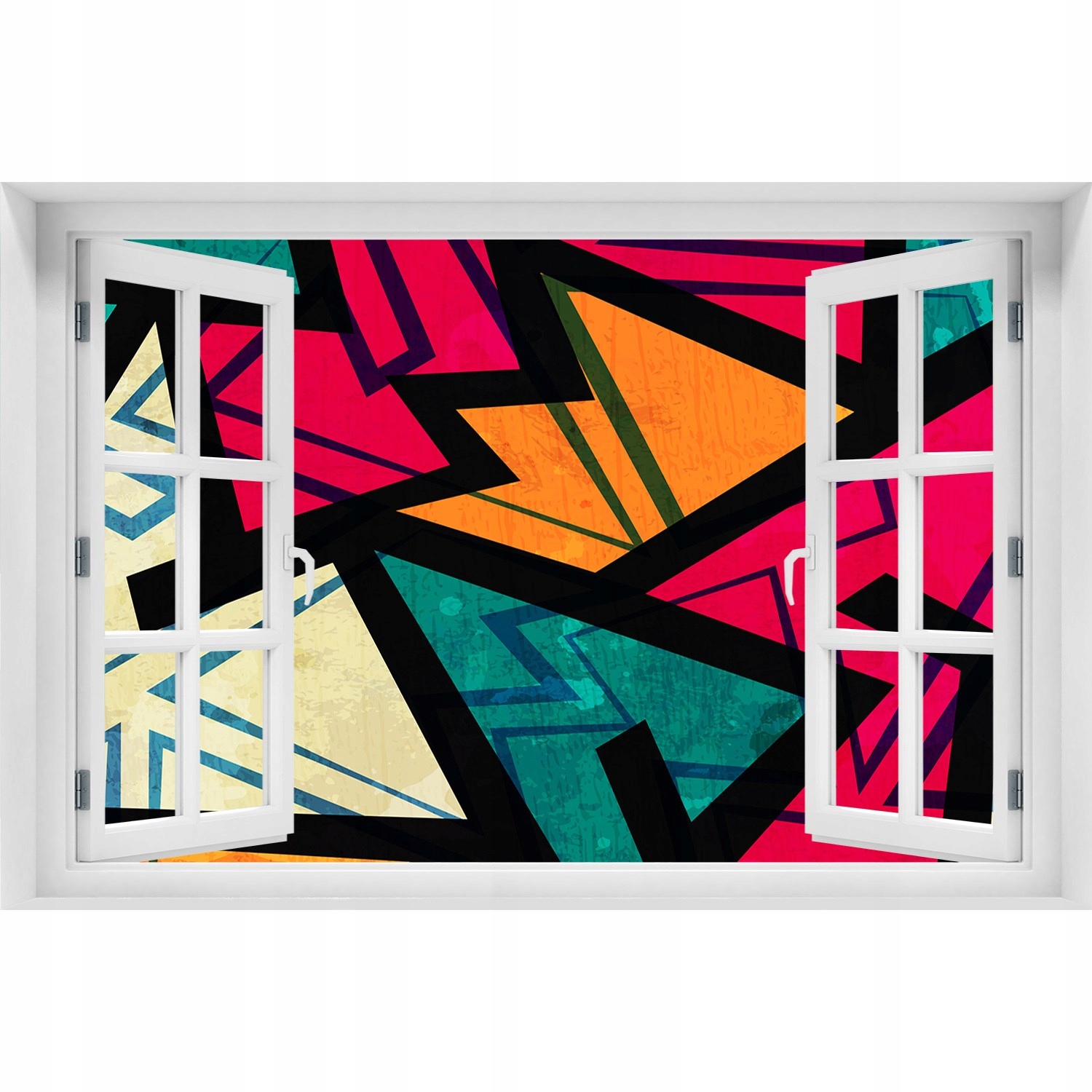 

3D Okno Naklejka ścienna Geometryczne tło 150x100