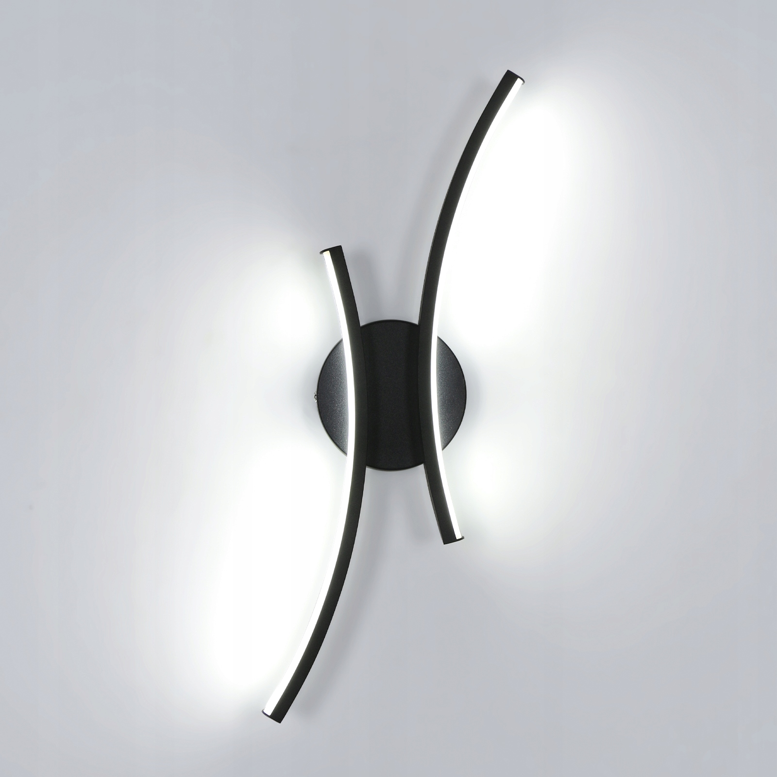 Kinkiet Lampa Scienna Led Czarna Nowoczesna Wewnetrzny 6000K Do Salonu