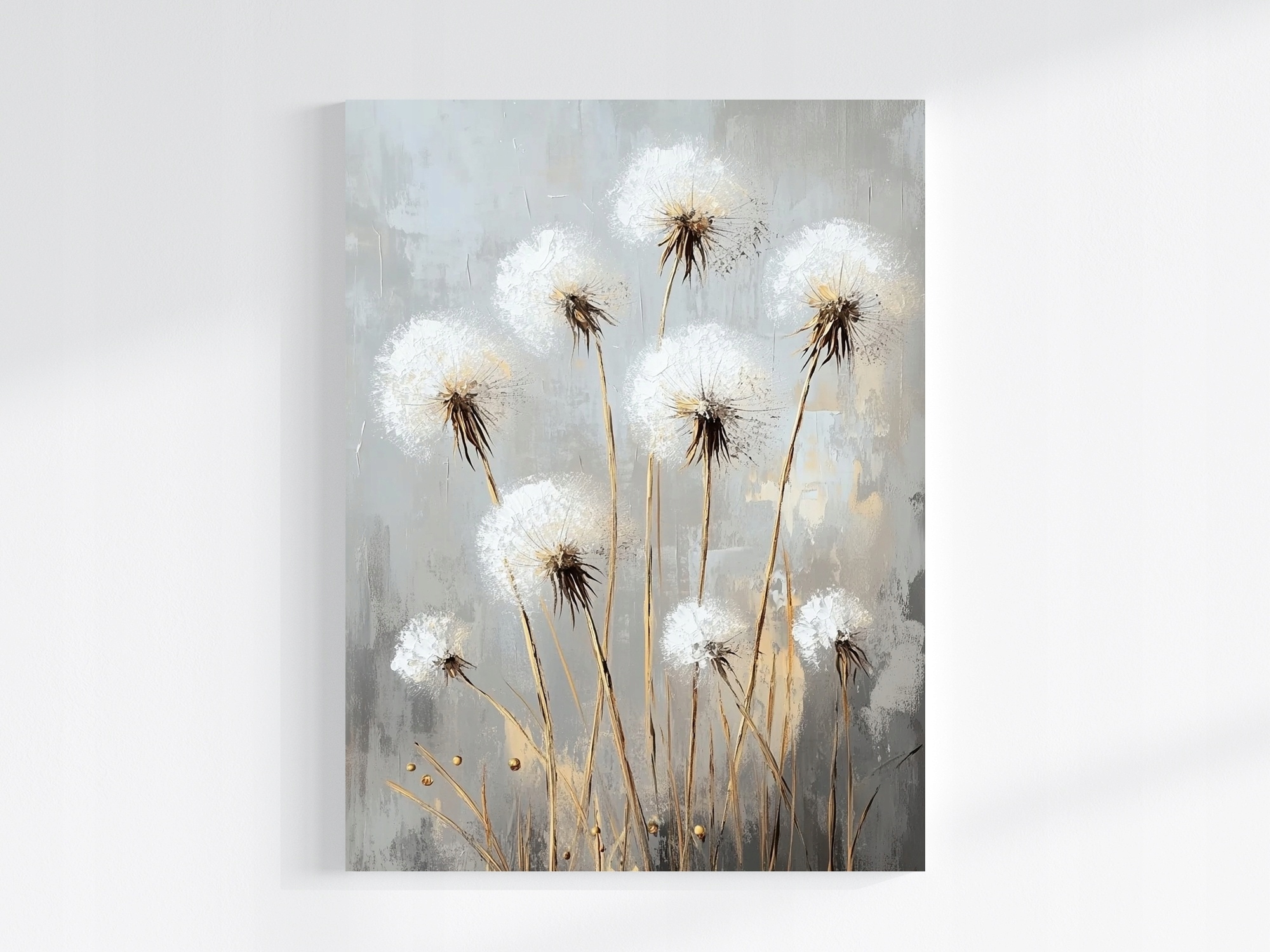 Obraz Na Plátně Canvas Grafika Příroda Zahrada Květiny Pampeliška Boho 75x100
