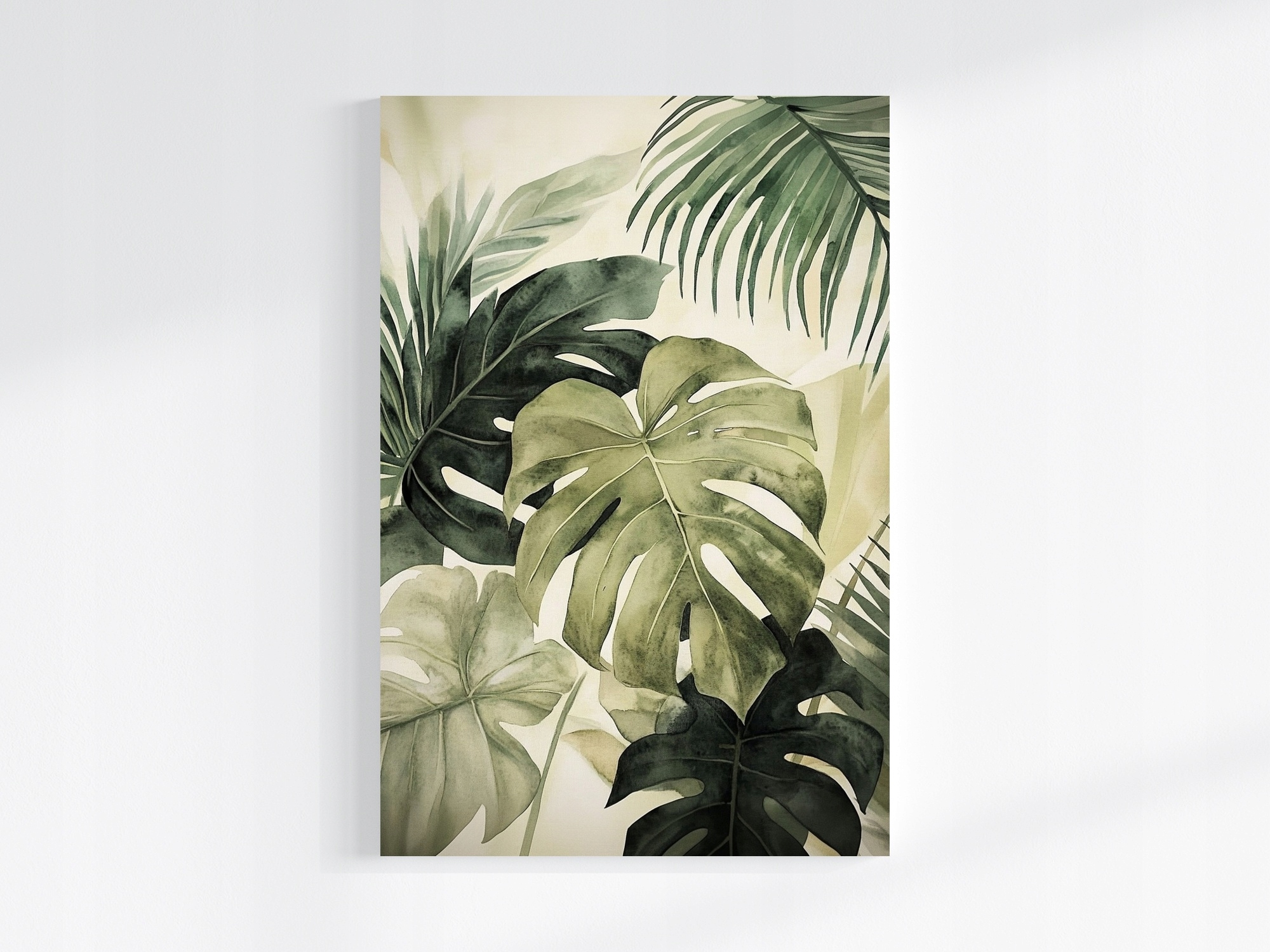 Obraz Na Plátně Canvas Akvarel Příroda Rostliny Monstera 80x120