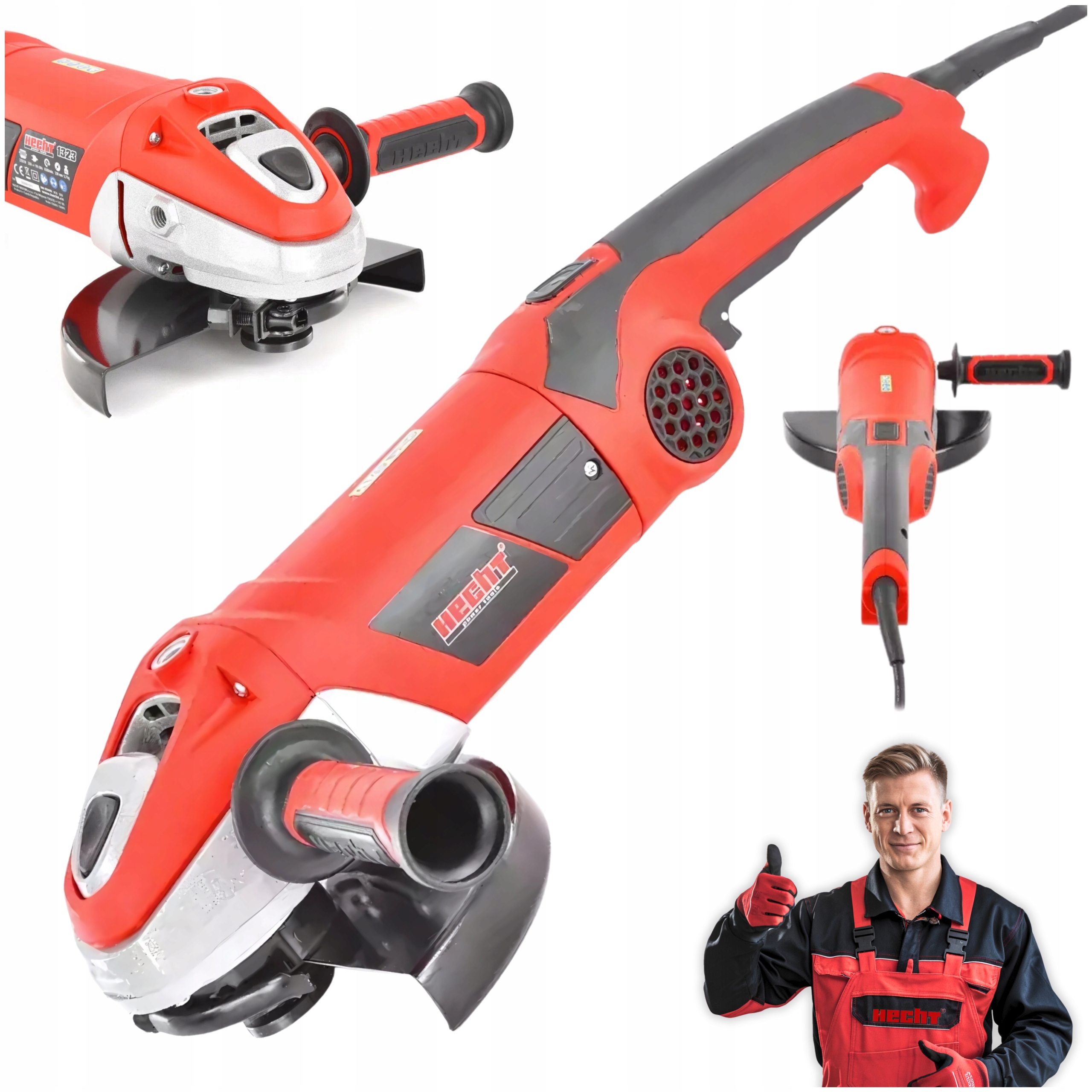 Szlifierka Flexa Kątowa Elektry Hecht 1324 2200W Wolny Start Antywibracyjna