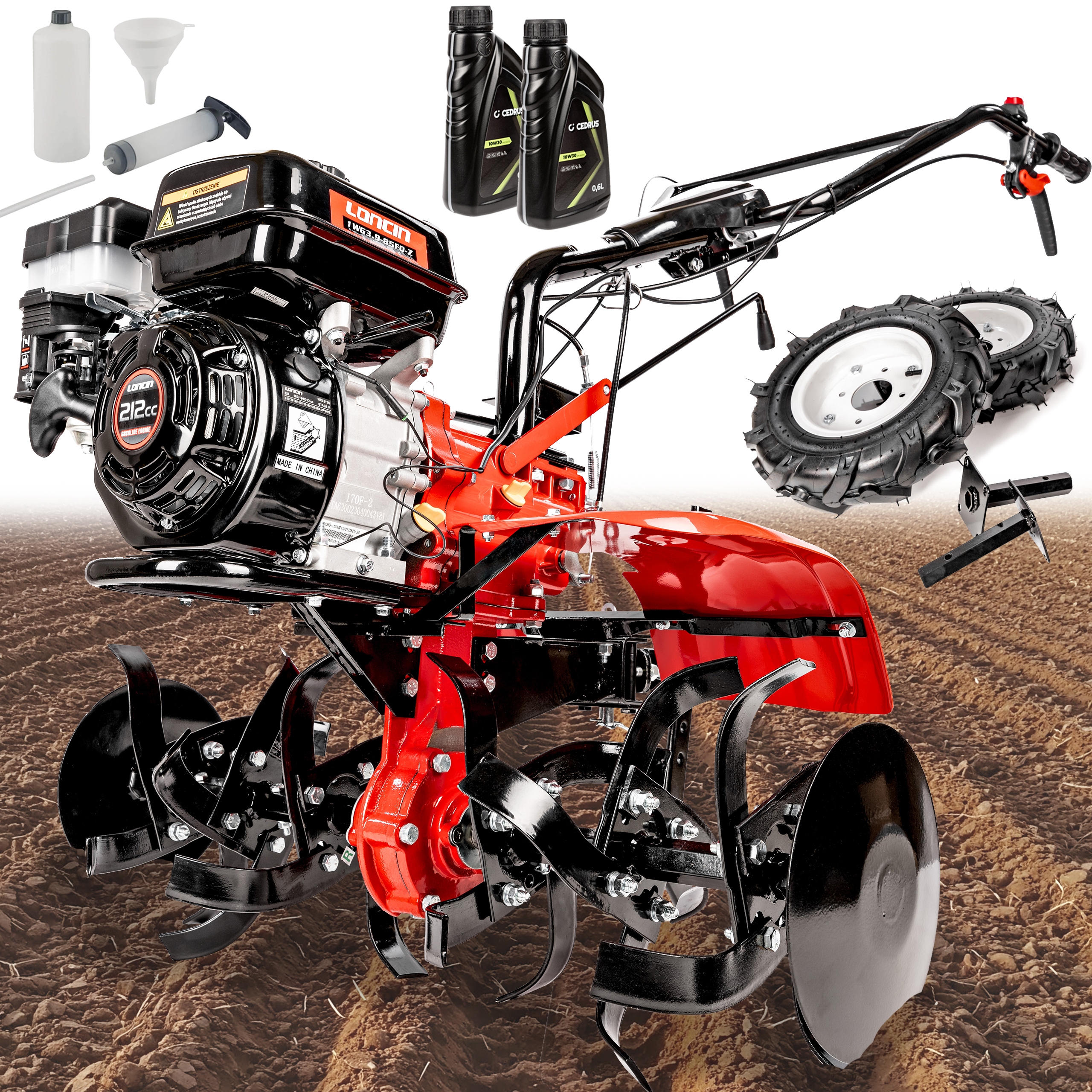 Loncin Glebogryzarka Spalinowa L85 6 Km Spulchnianie 85 cm Głębokość 18 cm
