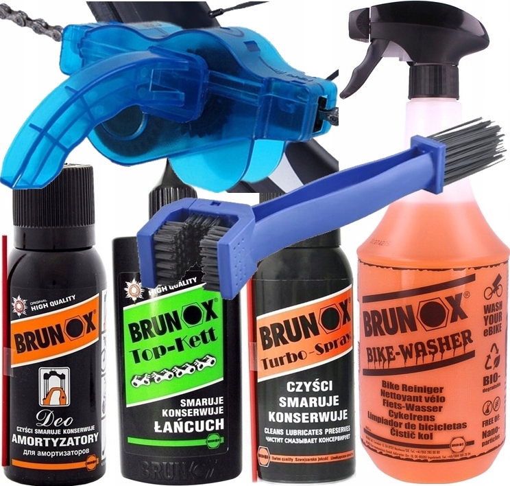 Brunox sada pro údržbu mazivo olej kartáč na kolo