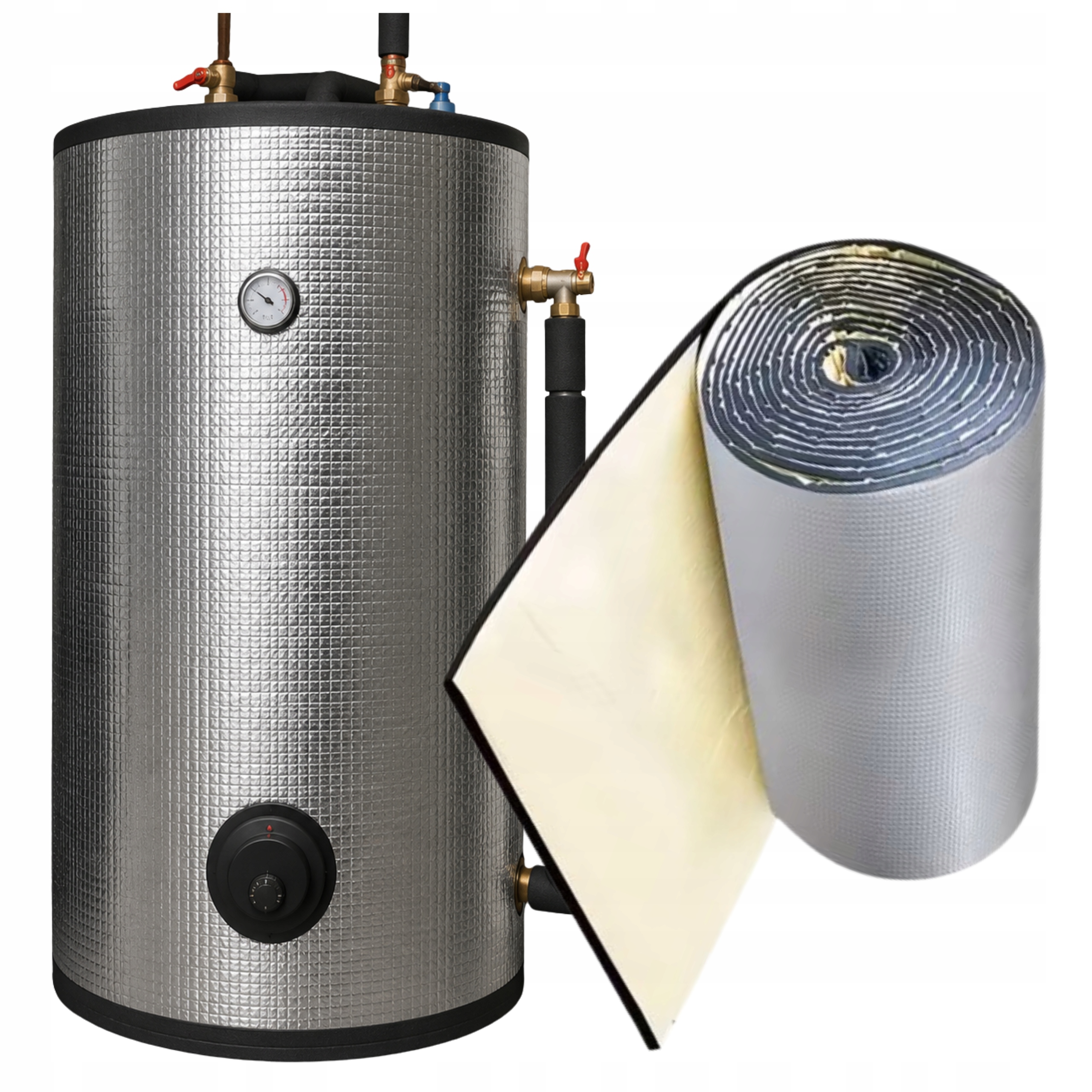 Mata Termoizolace pro Bojler Odhlučnění z Alu Samolepící 19 mm 100 x 100 cm