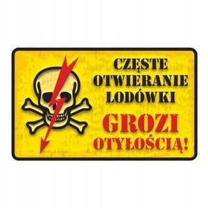 

Częste otwieranie lodówki naklejka
