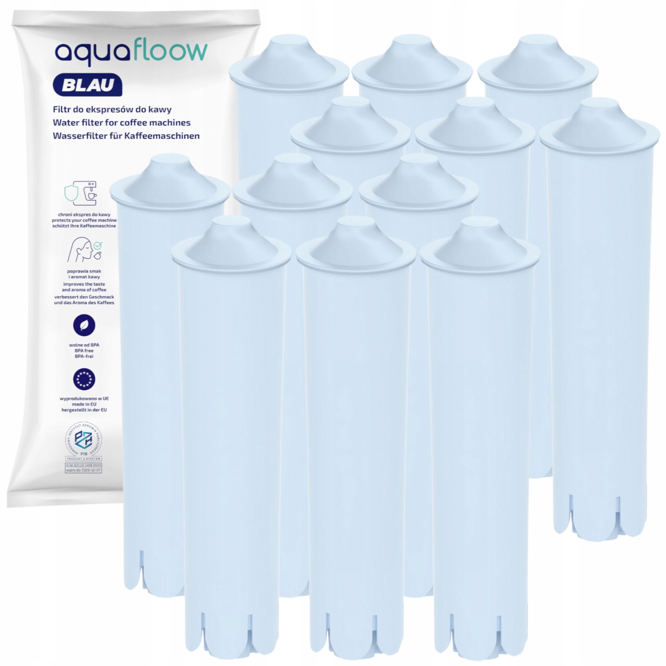 Filtr wody Aquafloow do ekspresu Jura E8 ENA7 E6 A1 A7 D6 12 szt zamiennik