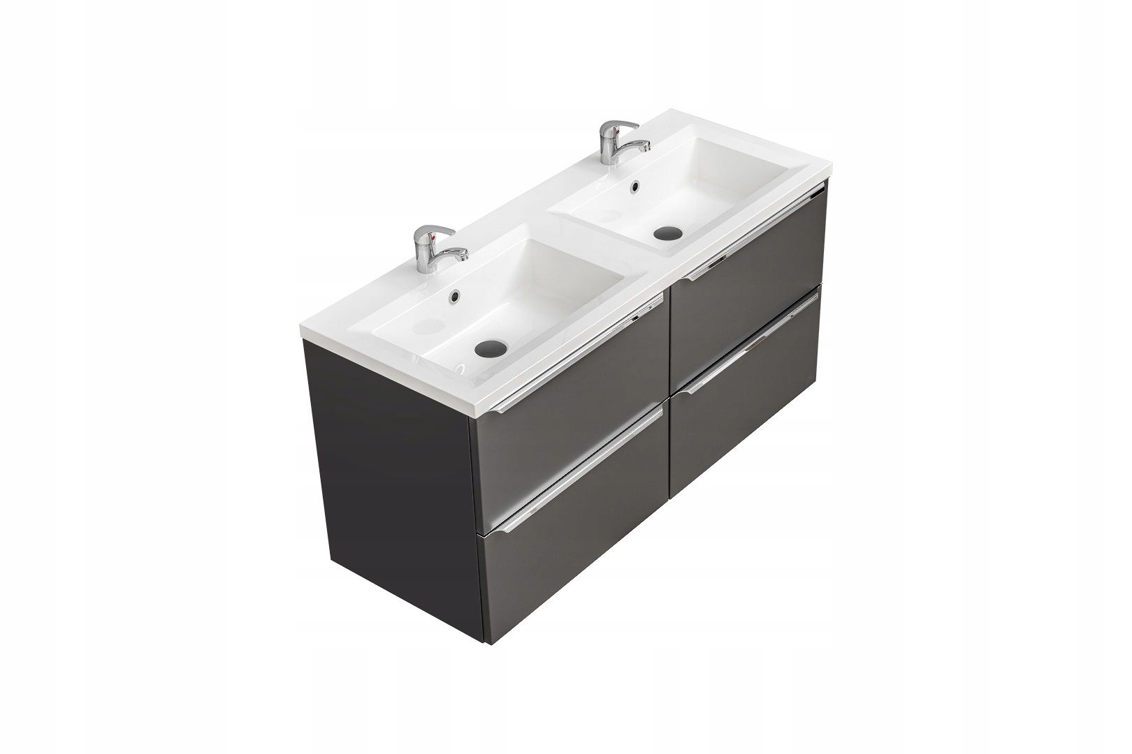 SZAFKA ŁAZIENKOWA Z UMYWALKĄ 120 CM CAPRI COSMOS Kolor frontów czarny