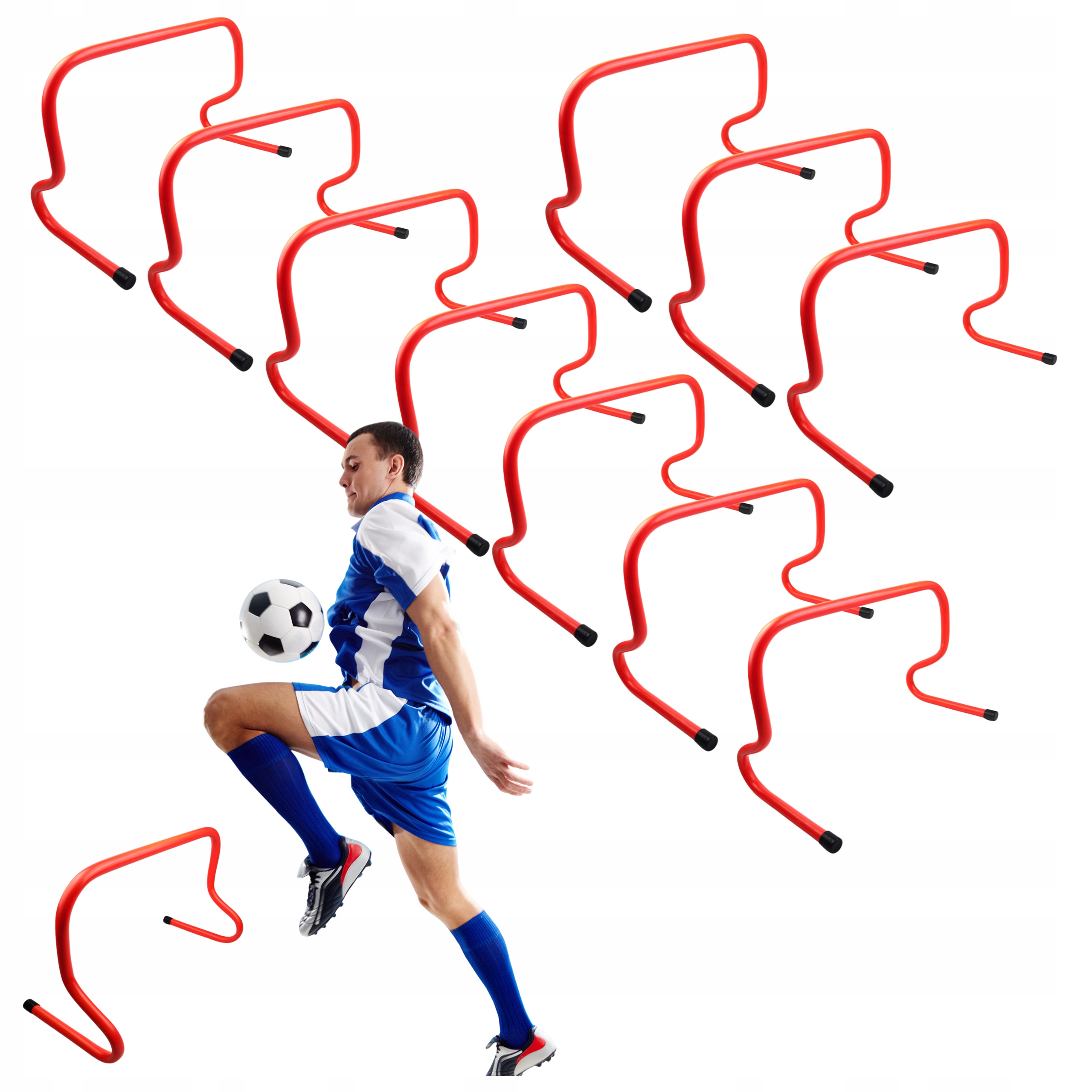 10x Płotek Koordynacyjny Treningowy Przeszkoda Treningowa Płotek 30CM