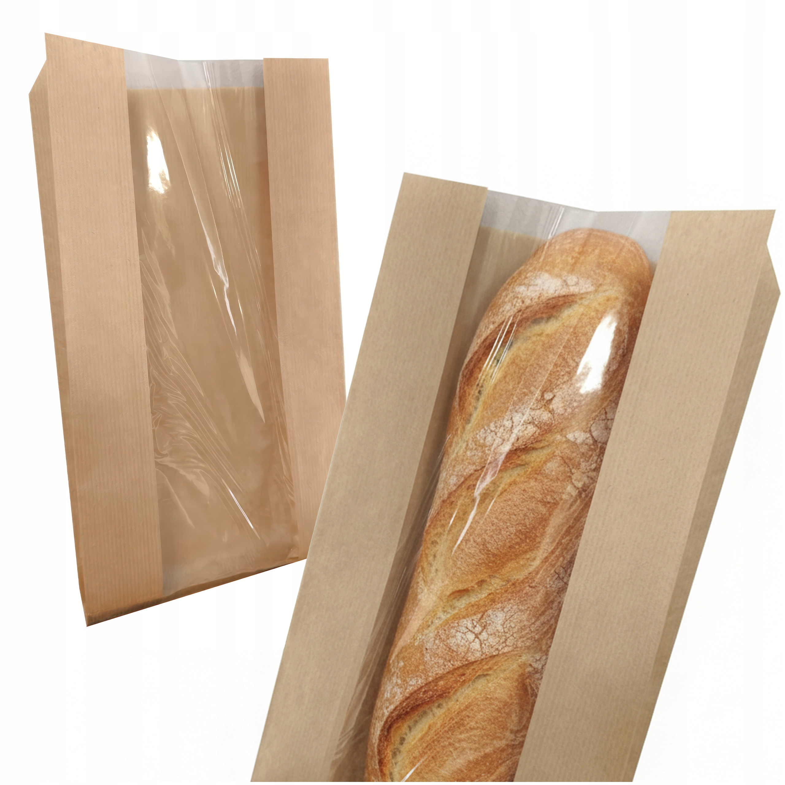 Torba Papierowa Brązowa Torebki Eko 180x330cm Śniadaniowe Zestaw 1000 Szt.