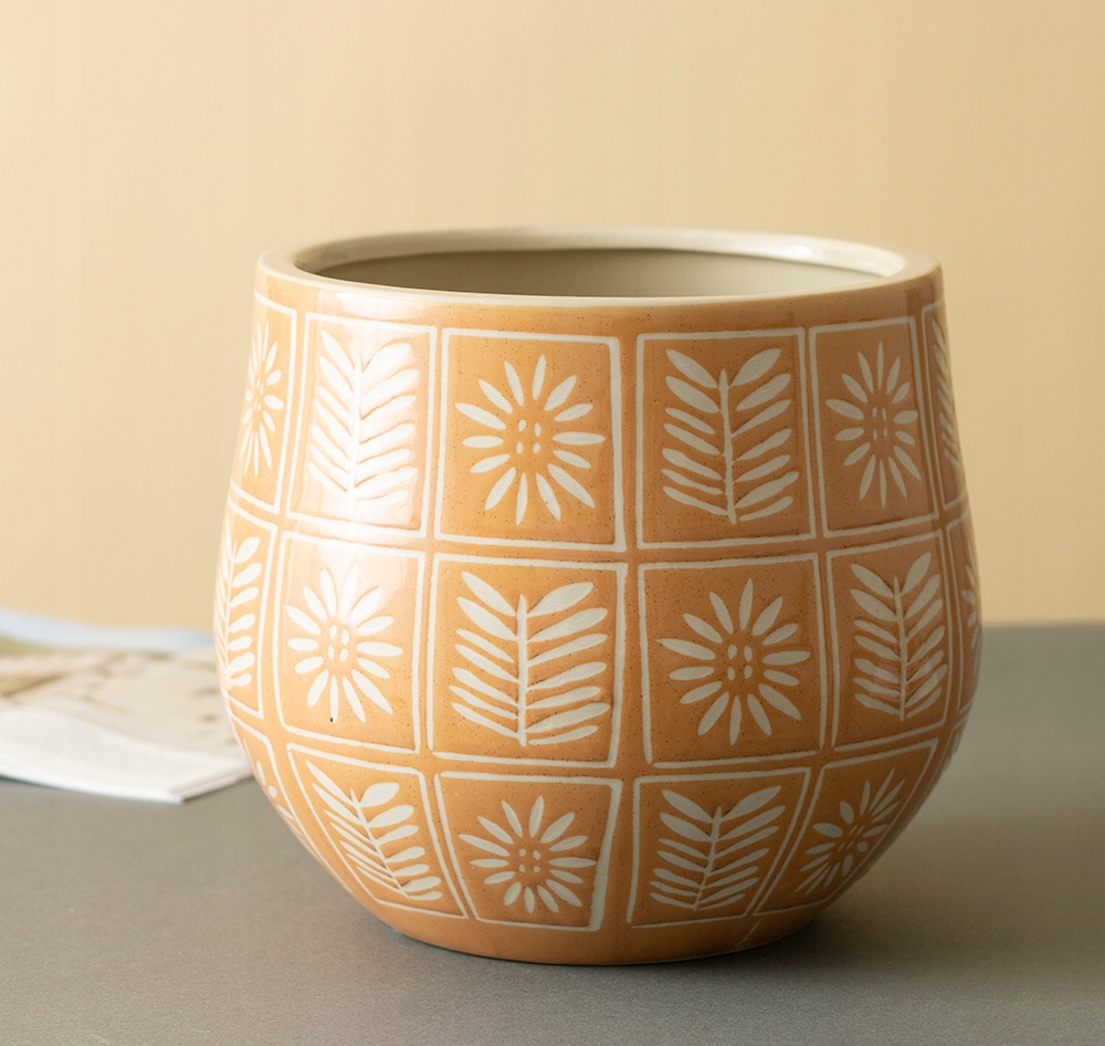 DONICZKA ceramika SUNFLOWER pomarańczowa śr. 20cm Maks. szerokość 20.5 cm