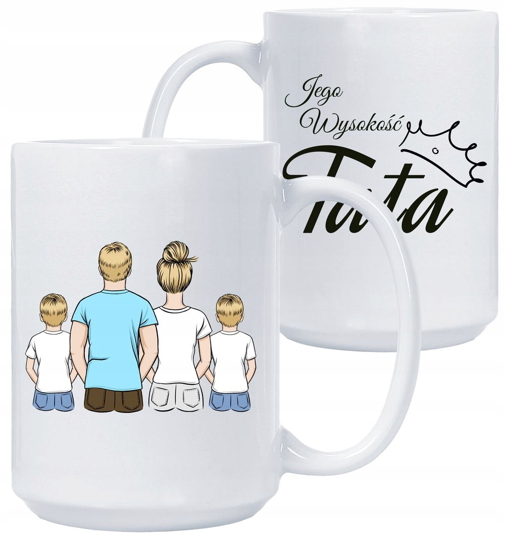 

Kubek Z Nadrukiem Dzień Ojca Matki Taty Mamy Duży