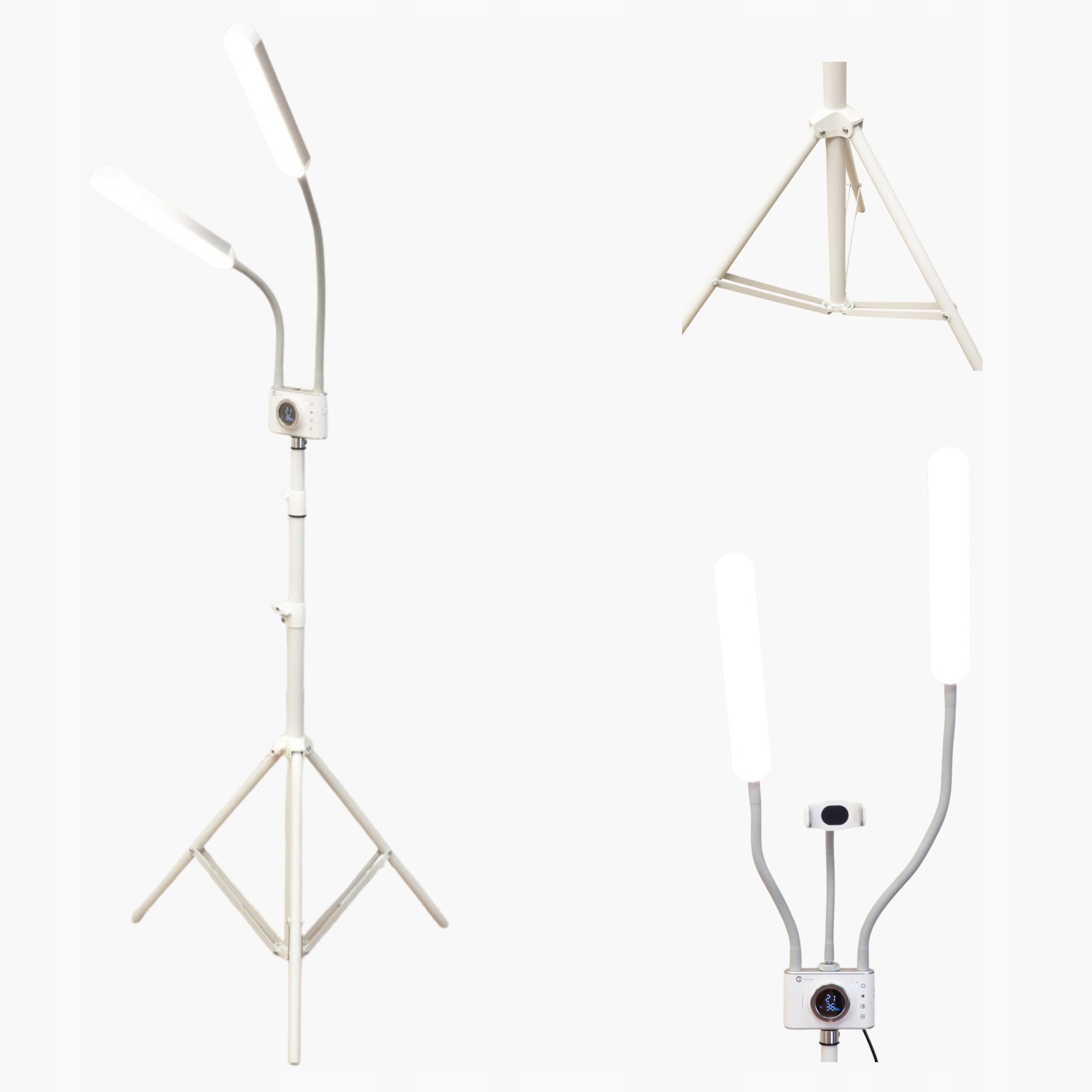 Kosmetická lampa Duo Star Led Podlahová Dvouramenná Prodlužovací Řasenka