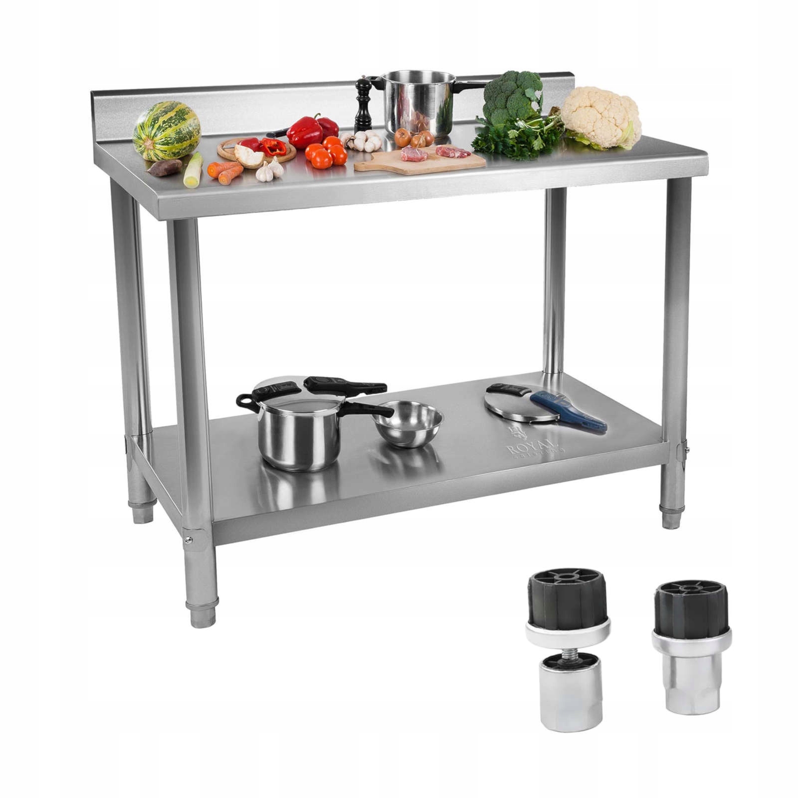 Stół roboczy nierdzewny 120x70 cm Royal Catering RCAT-120/70-N 10011089