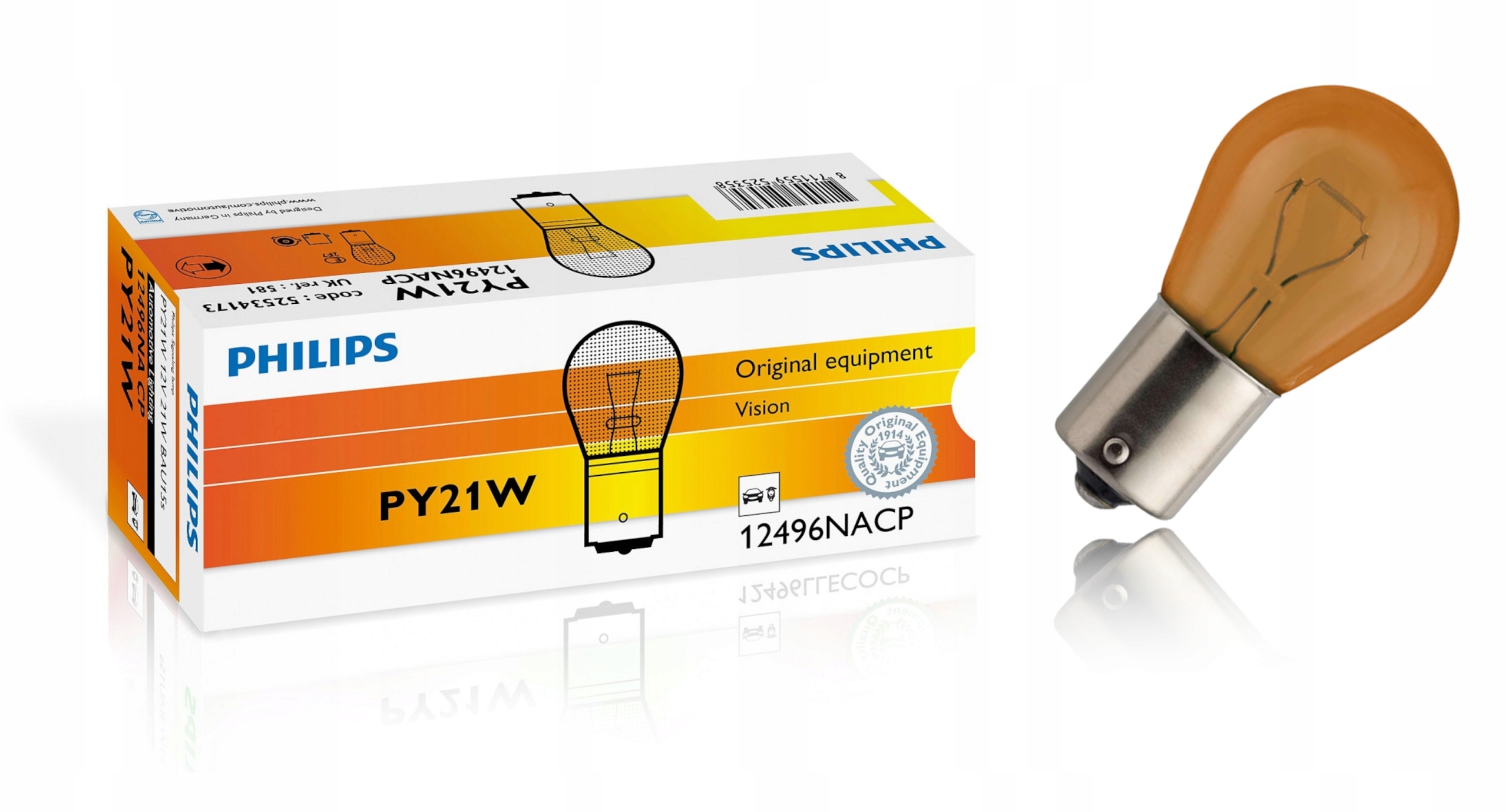 

Żarówka Philips PY21W BAU15s pomarańczowa