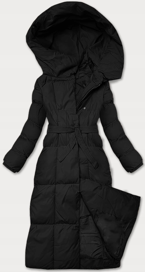 Dlouhá Dámská Bunda 5M3227 Černá S (36)