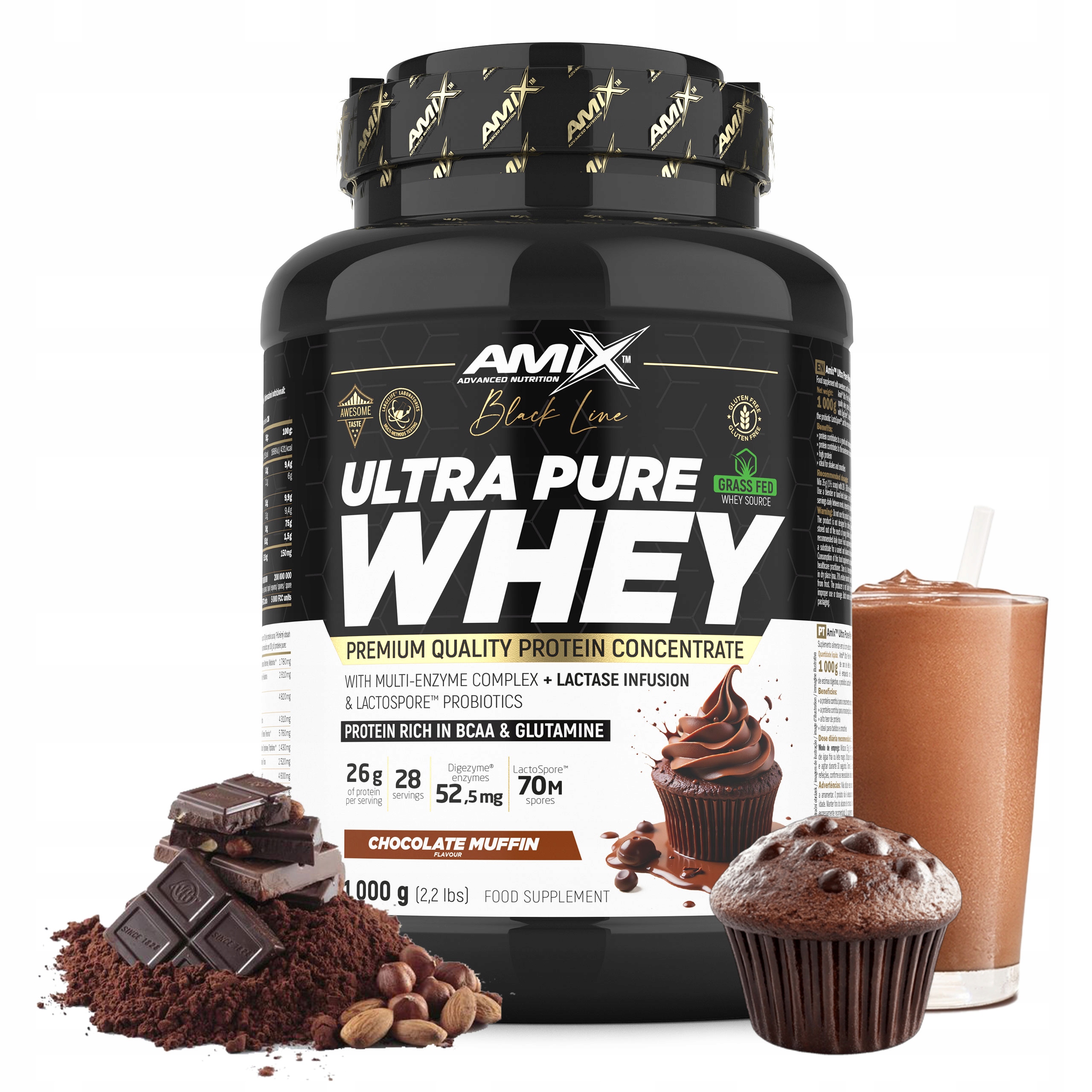 Protein Wpc Whey koncentrát syrovátky čokoládová muffinka 1 kg