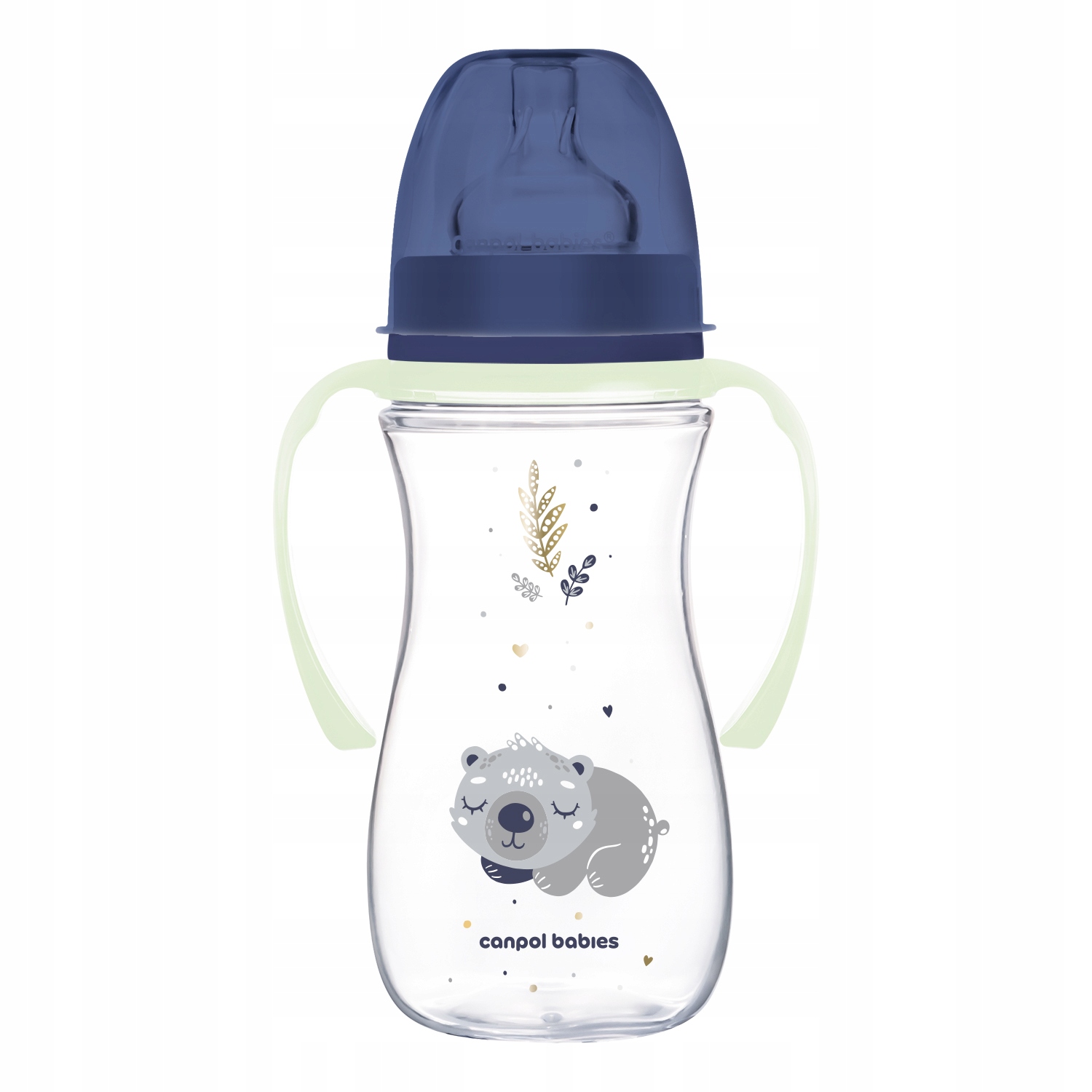 CANPOL BUTELKA ANTYKOLKOWA 300ML SMOCZEK 12m+ UCHWYTY ŚWIECĄCE W CIEMNOŚCI Stan opakowania oryginalne