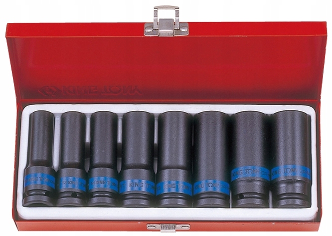 KING TONY Nasadki udarowe długie 1/2 12-24mm 8szt.