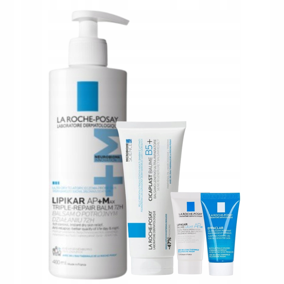 La Roche-Posay Lipikar AP+Max 400ml Cicaplast B5+ 100ml Zestaw Kojący