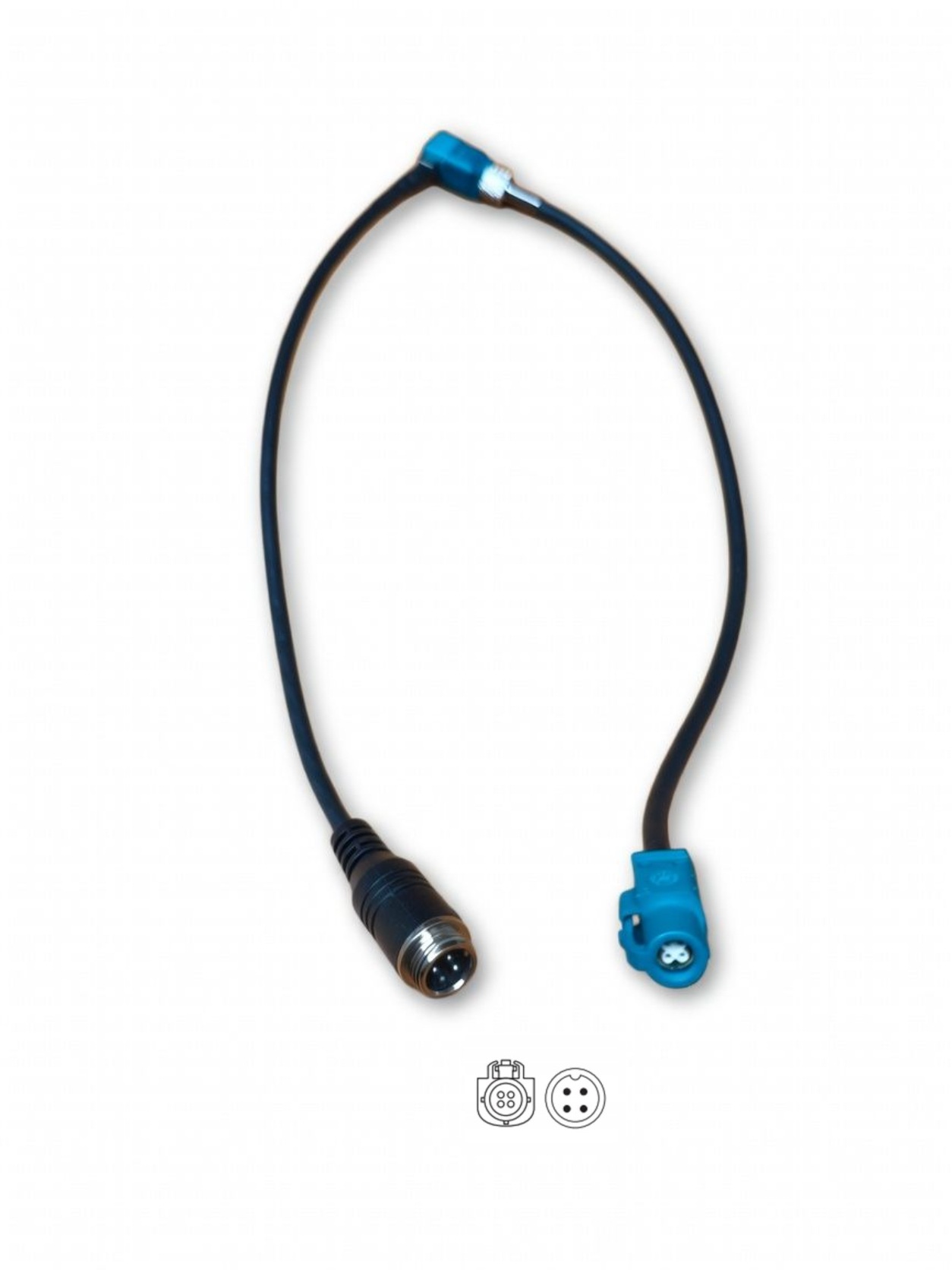 Złącze redukcja adapter Fakra female/4-PIN Man Scania Harman