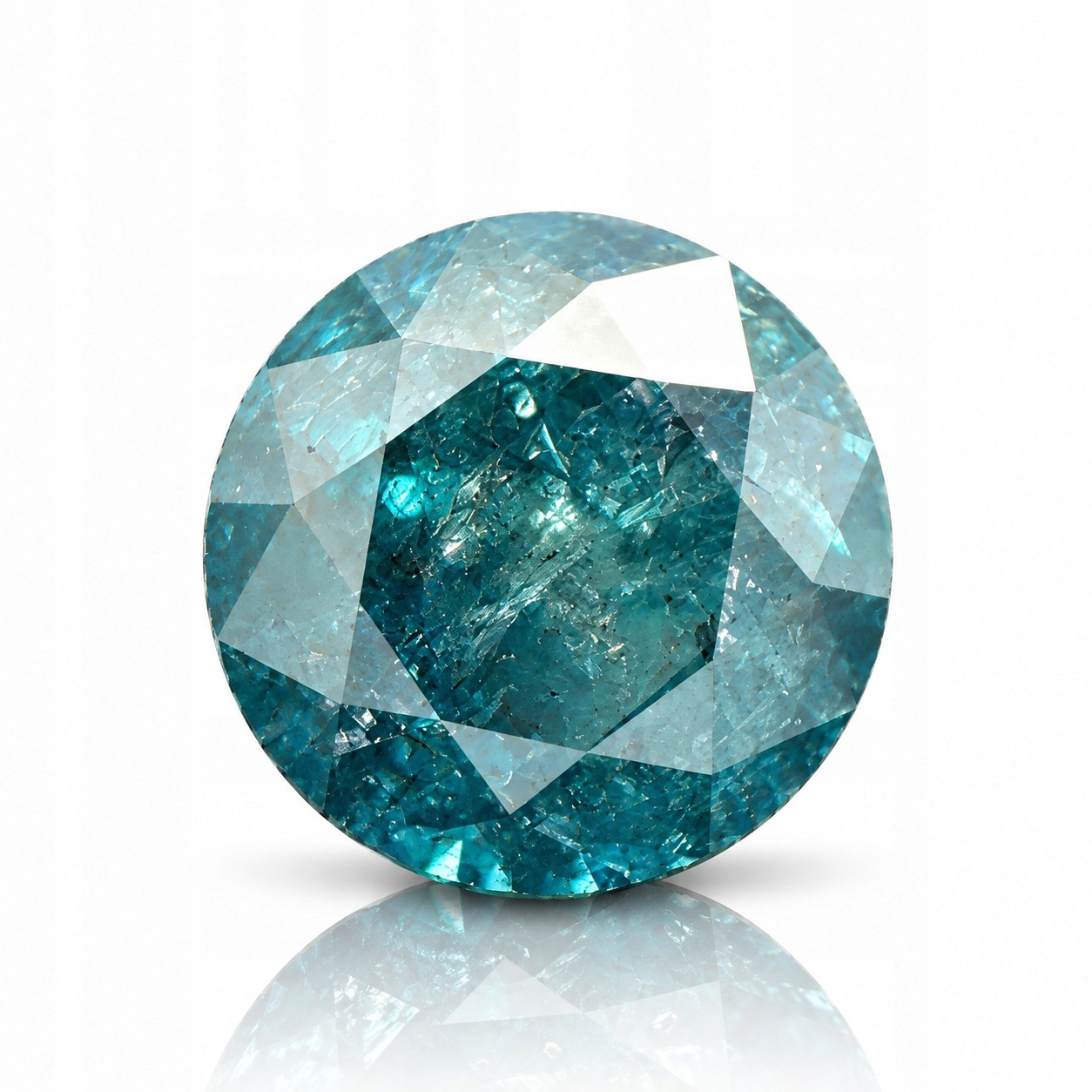 Přírodní diamant 0.33 ct Modrý Briliant I3 certifikát Wbd