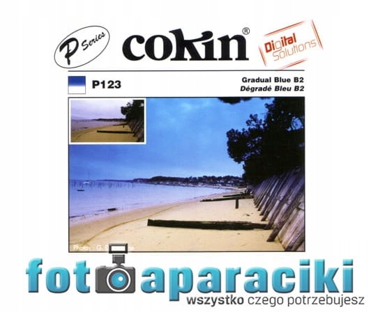 Filtr Cokin P123 połówkowy niebieski B2 systemu Cokin P Model P123