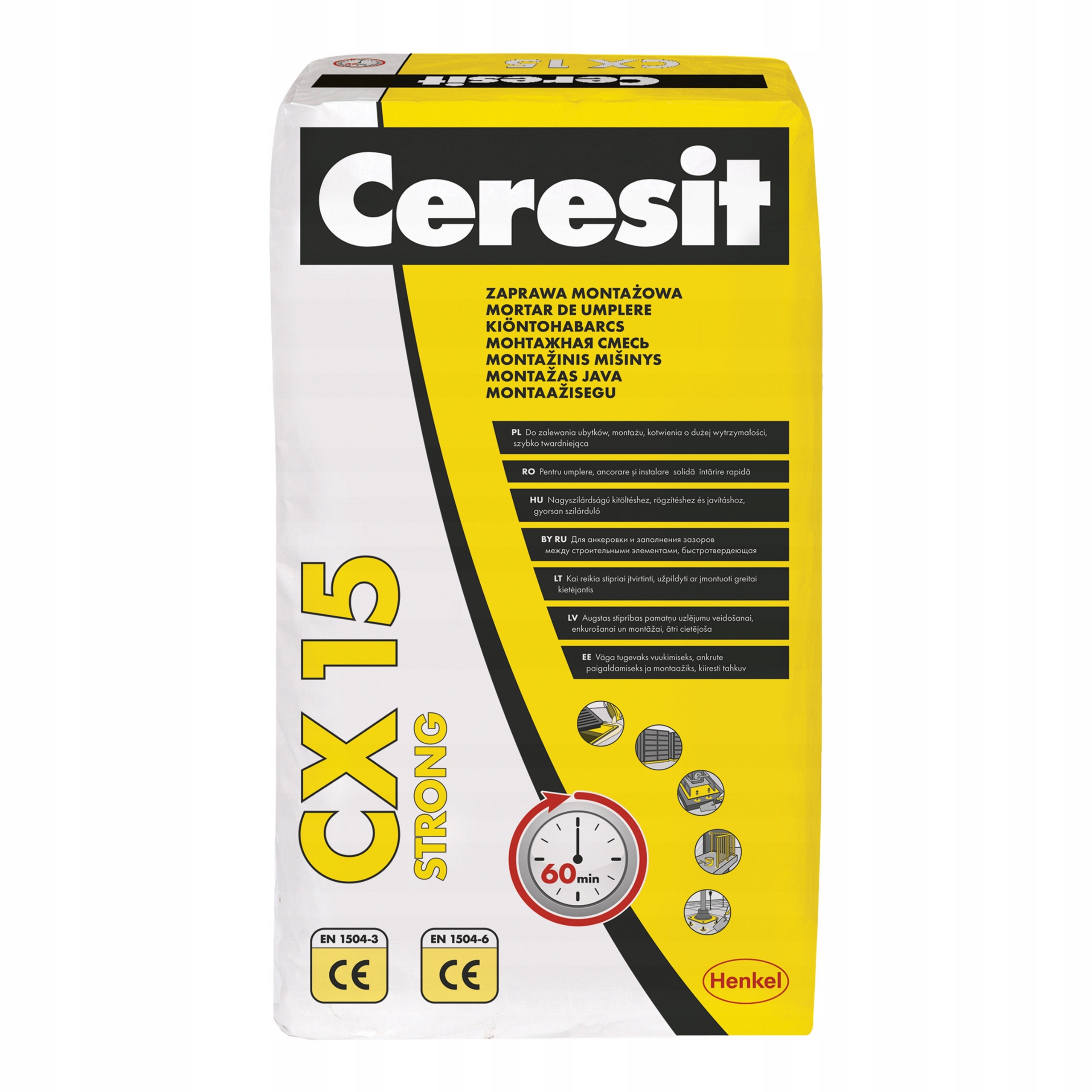 Cementová malta Ceresit CX15 Strong Montážní cement pro Betonu 25 kg