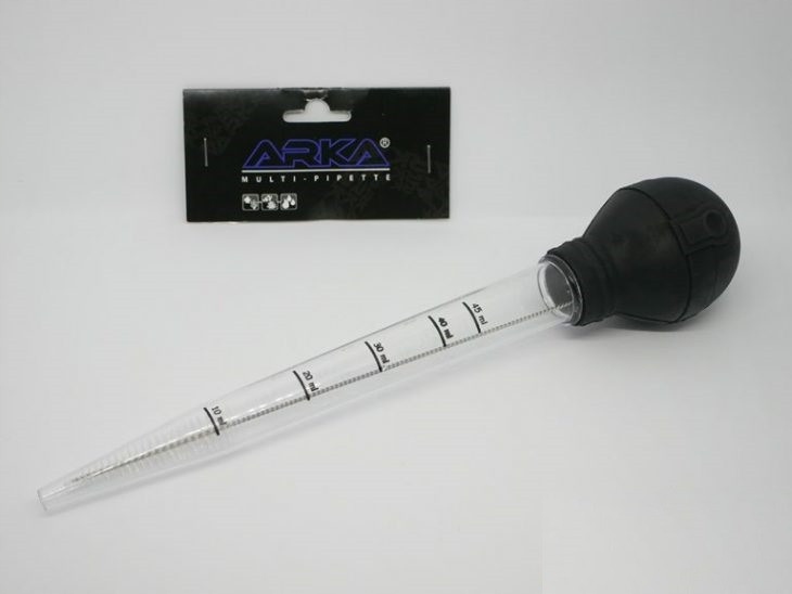 Levně Akrylová Pipeta Pro Krmení Korálů S Vytěrákem, Délka 30 CM, Objem