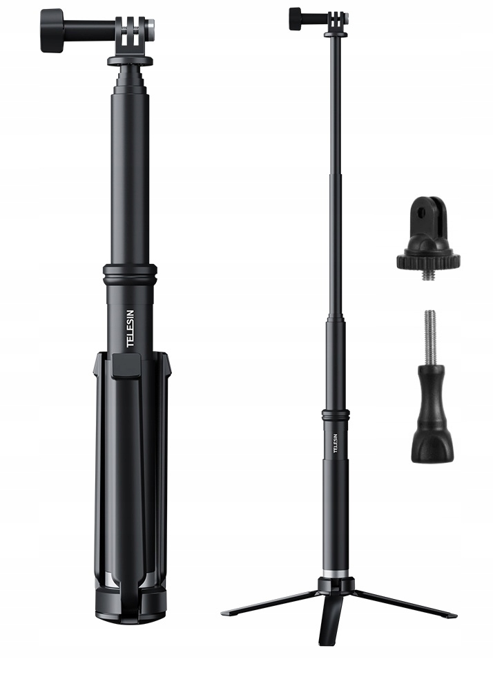 Statyw Monopod Grip Selfie 2w1 do GoPro Hero 13 12 11 Mini 10 9 8 7 6 5 Max