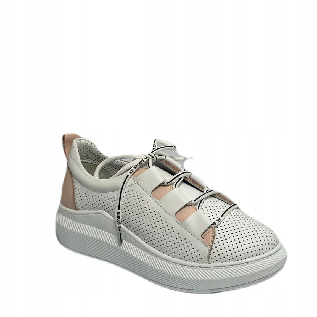 Dámské polobotky Boccato 375.607.043 Bílo Pudrové