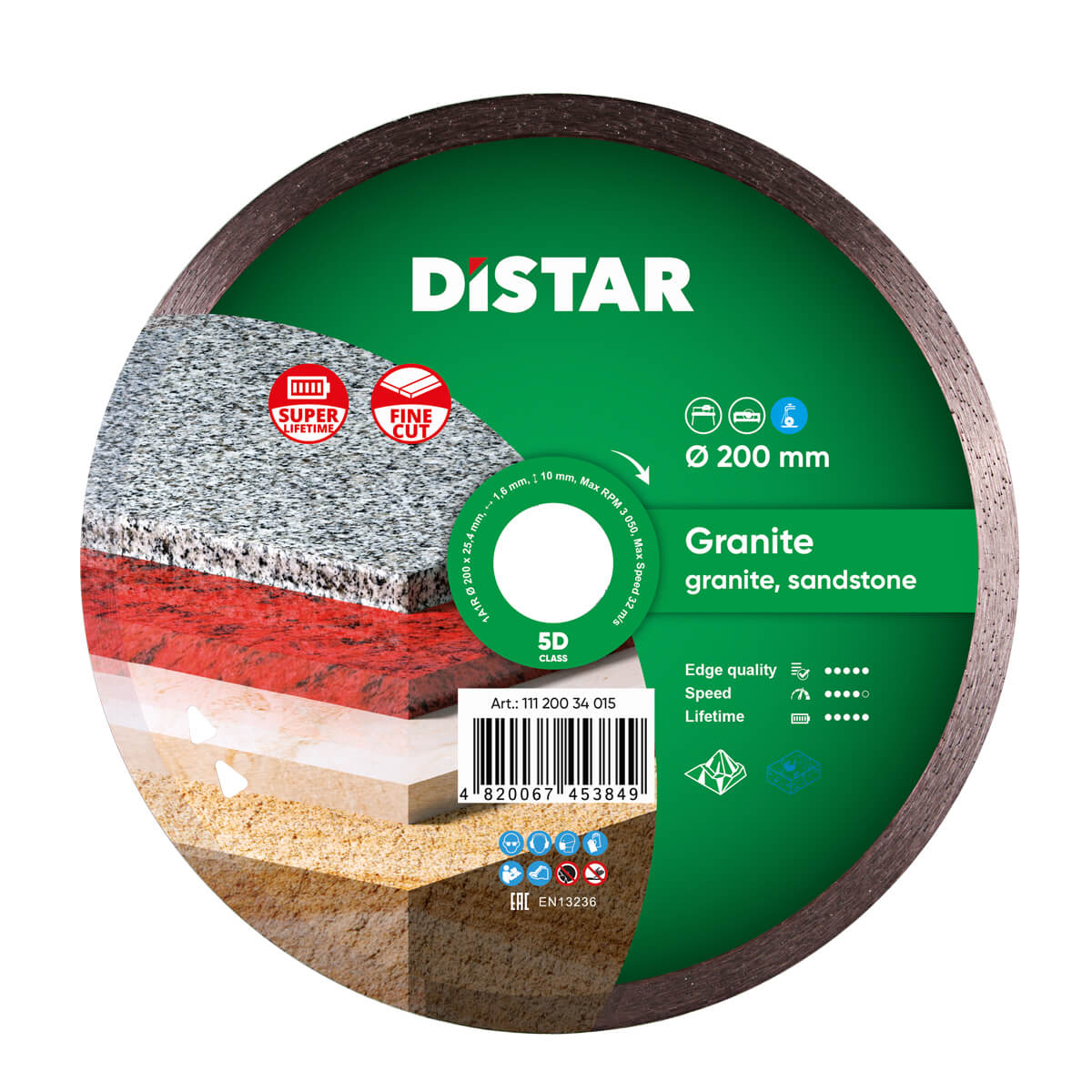 DiSTAR Diamantový Řezný Kotouč 200 mm x 25,4 mm Granite