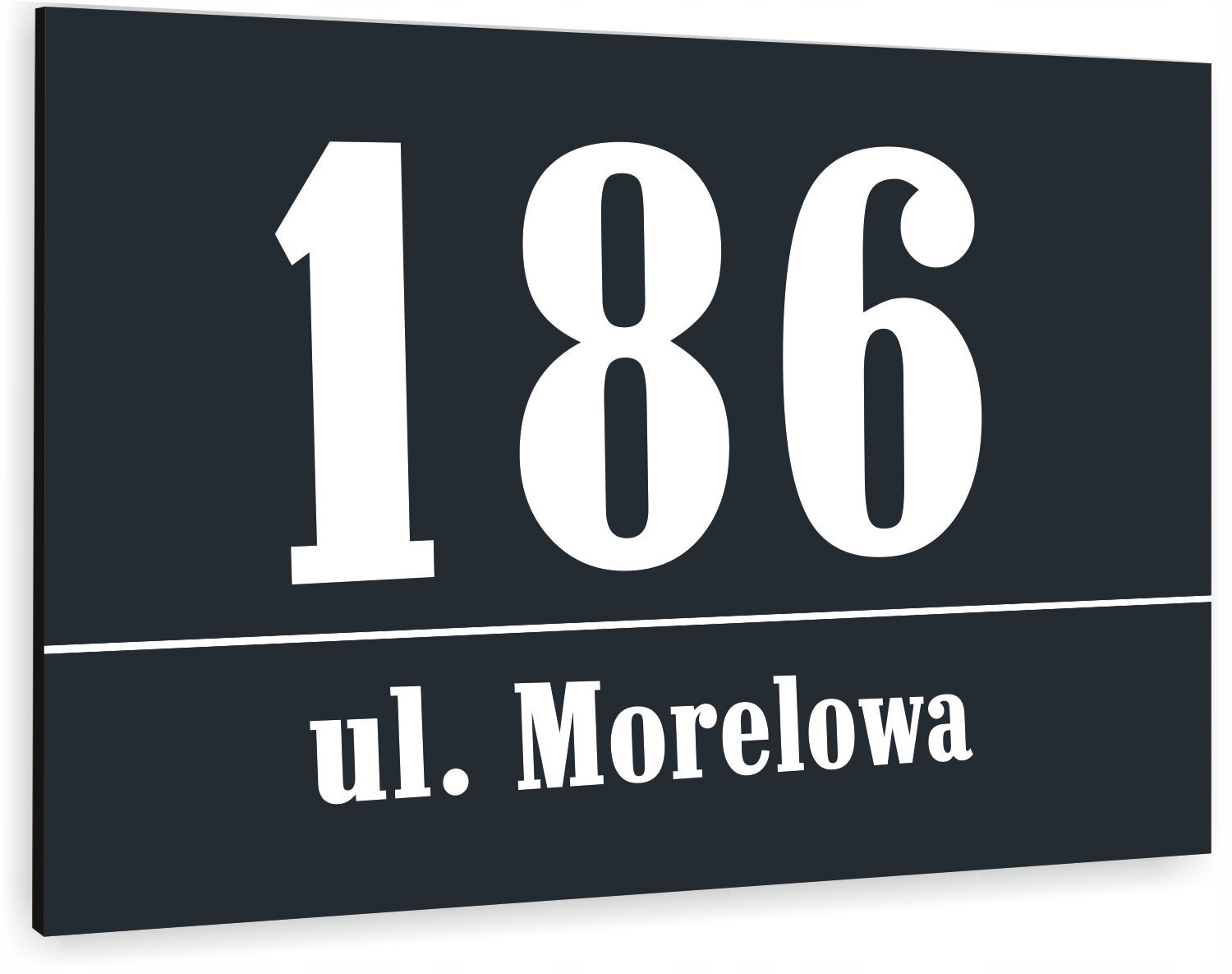 Tabliczka ADRESOWA ALUMINIOWA Tablica NUMER DOMU Kolor czarny