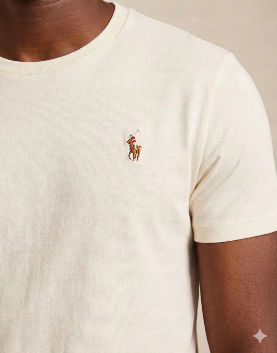 Polo Ralph Lauren tričko s kulatým výstřihem béžová capucino velikost S