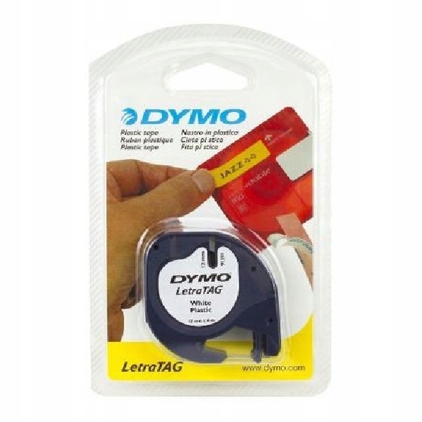 Taśma Plastikowa Letratag 12MM 4M Biała Dymo